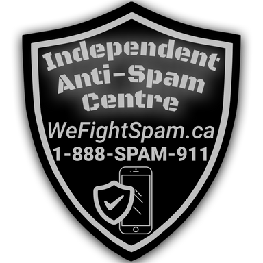Logo for Independent Anti-Spam Centre WeFightSpam.ca 613-6-NO-SPAM
